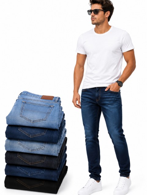 Kit 6 Calças Jeans Masculinas Lycra Premium Atacado