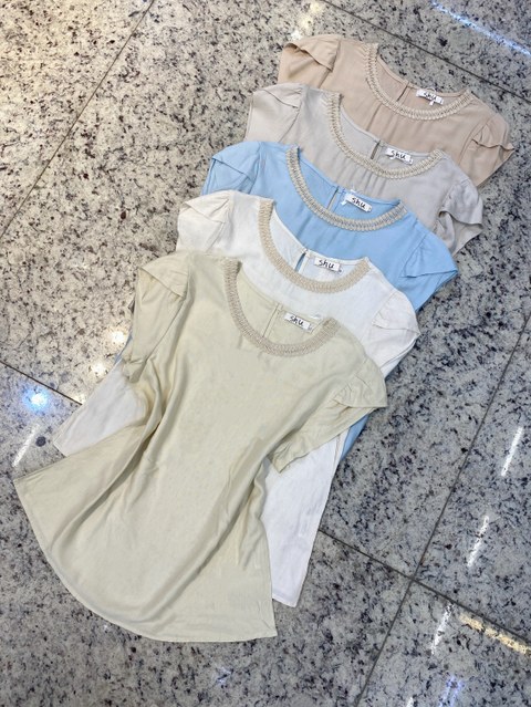 blusa lisa manga curta shu loja