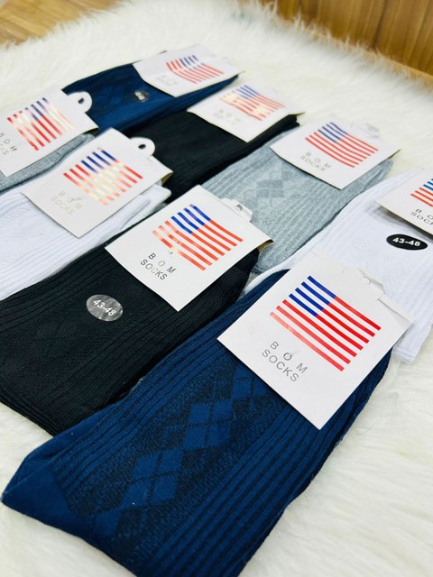 12 PARES MEIA SOCIAL USA MODELO TRADICONAL CORES SORTIDAS