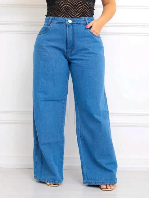 Wide leg pantalona feminina