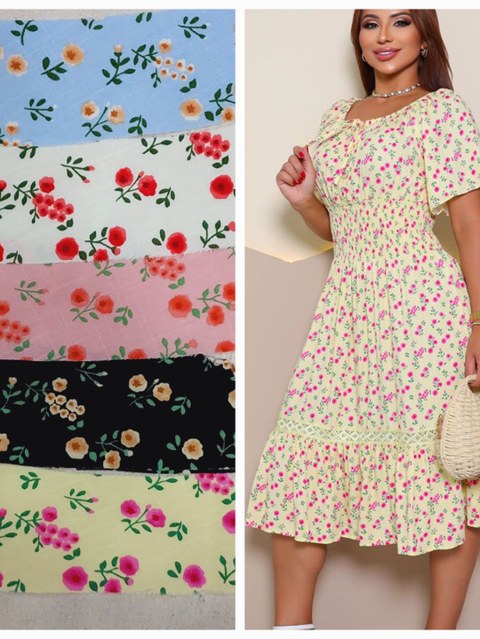 Vestido Midi Ciganinha