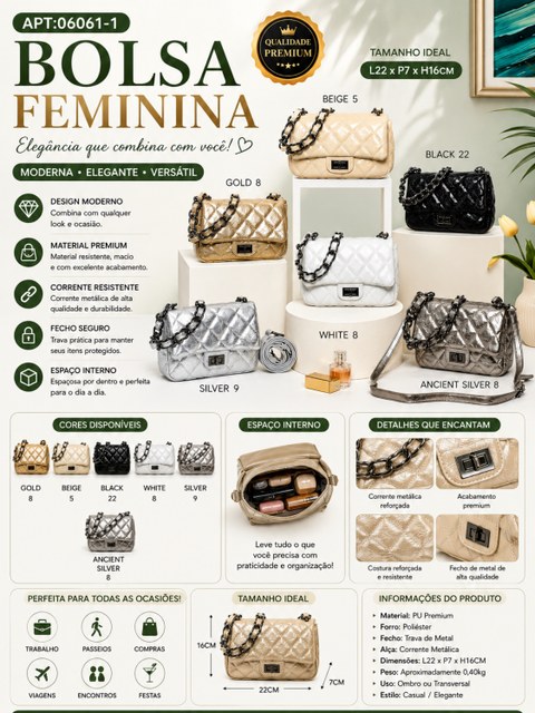 BOLSA FEMININA PREMIUM 06061-1