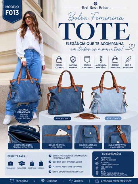 Bolsa  jeans grande 06135