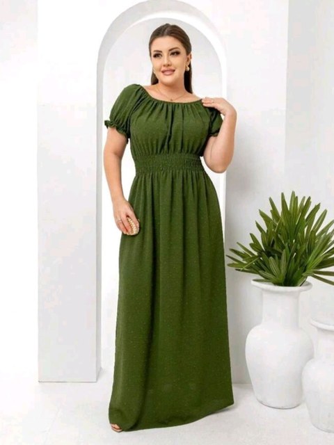 Vestido pipoca longa