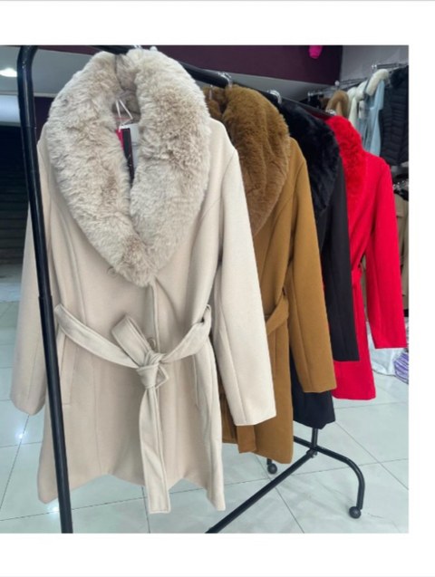 SOBRETUDO MIDI FEMININO COM GOLA REMOVÍVEL