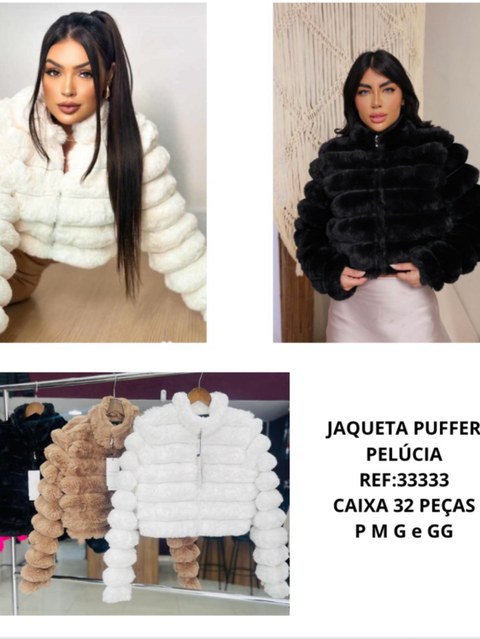 JAQUETA PUFFER PELÚCIA