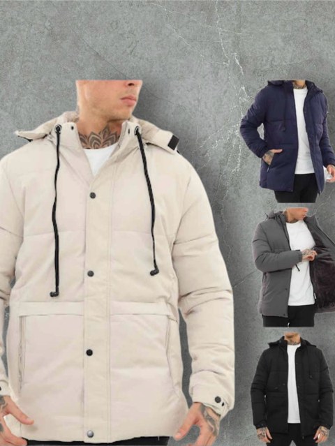 Jaqueta masculina com fone