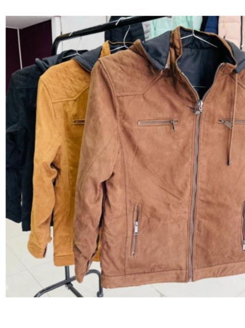 JAQUETA MASCULINA DUPLA FACE CAMURÇA LADO CAMURÇA LADO NYLON