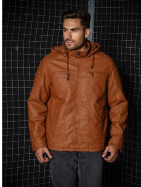 JAQUETA MASCULINA COURO ECOLÓGICO PU