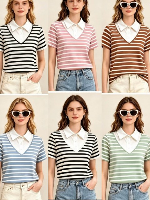 T shirts algudao lestrada com gola polo branco linda