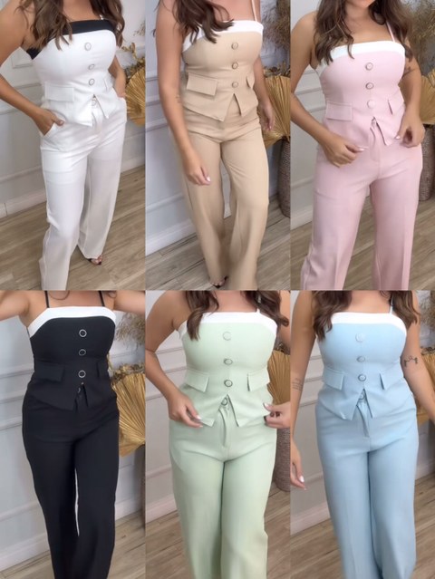 Conjunto linho novo social bem linda