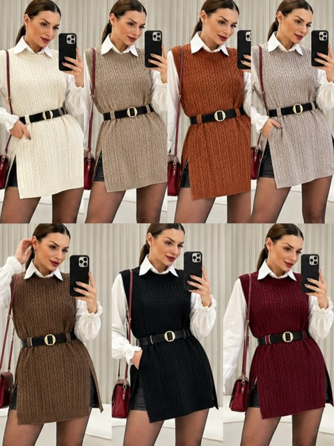 Conjunto camisa com colete motal macio e cinto linda