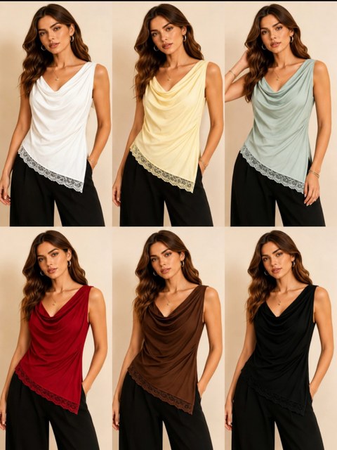 Blusa poliamida gelada social tem lastano linda