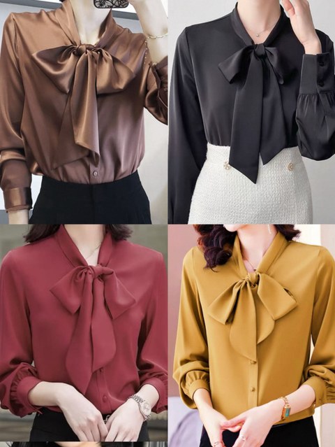 Camisa cetim amarrar social novidade linda