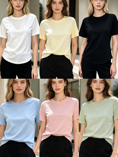 T shirts algudao malha macio novidade cores linda