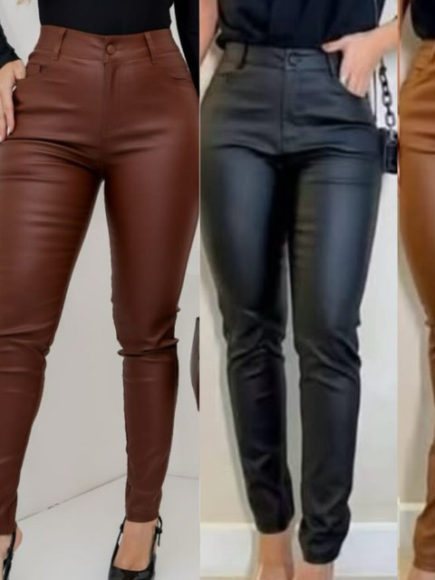 Calça resilnada com elastano social novidade linda