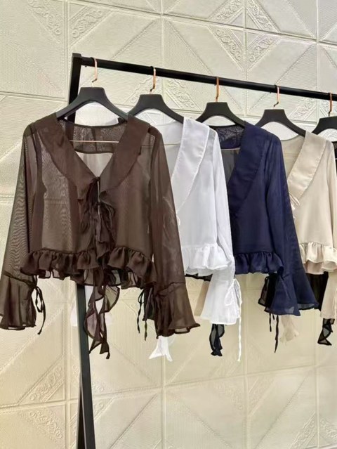 Blusa babado social bem linda novidade