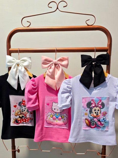 Blusinha infantil e juvenil estampas sortidas