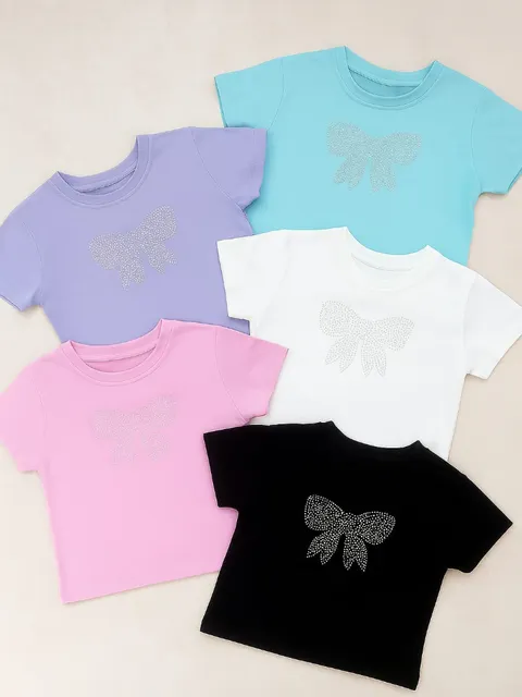 Blusinha cropped laço brilho infantil e juvenil (07)