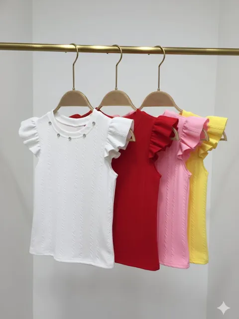 Blusinha infantil com strass babadinho na manga (07)