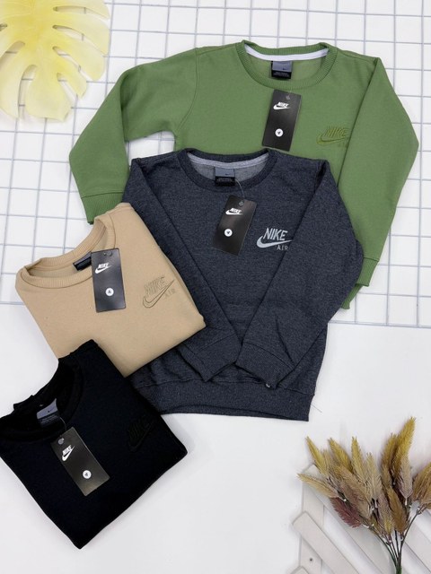 Blusa moletom flanelado gola careca