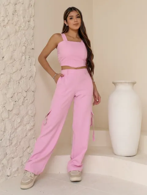 Conjunto feminino juvenil com elastex (O)