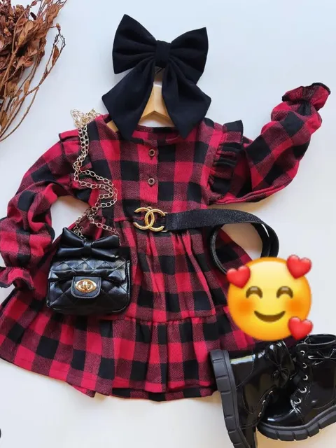 Vestido infantil xadrez flanelado (20)