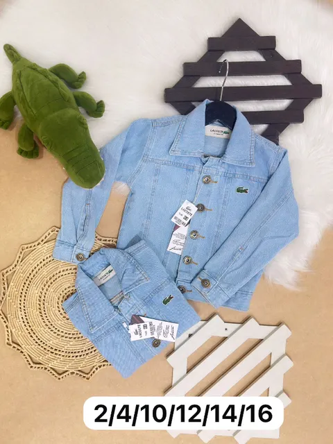 Jaqueta jeans infantil e juvenil 1 linha