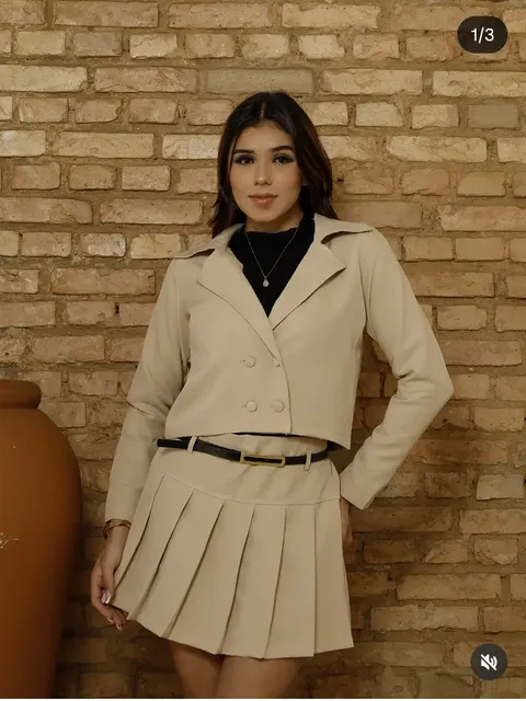 Conjunto feminino juvenil acompanha cinto (O)