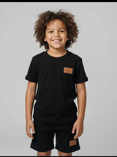 Conjunto infantil shorts e camiseta