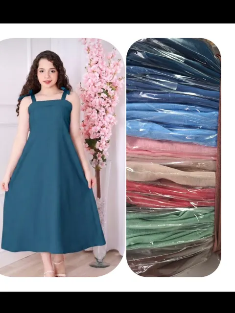Vestido Midi feminino de alcinha juvenil (29)