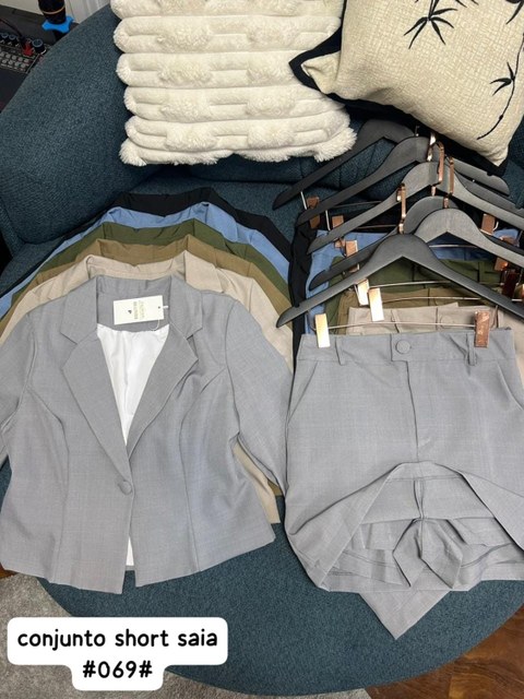 conjunto de luis twil blazer com short saia