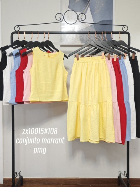 conjunto de marrant blusa com saia