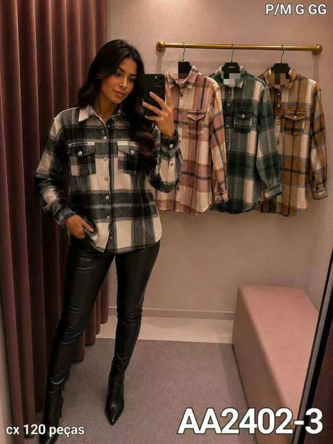 camisa xadrez flanelado importado