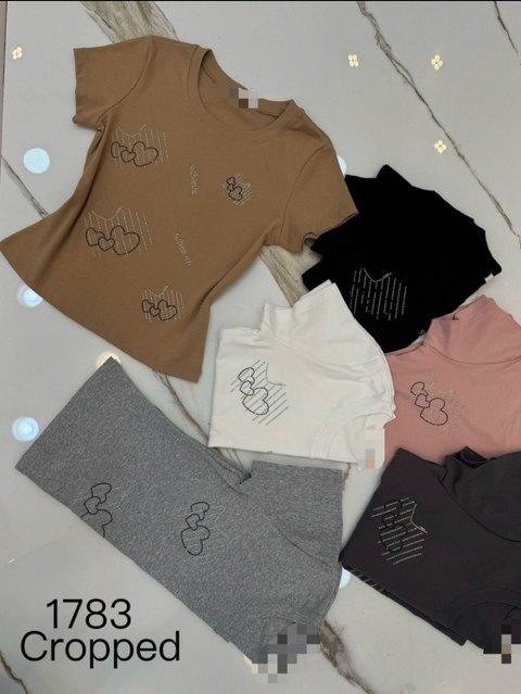 Camiseta de algodão de brilho importado