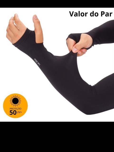 Par Manguito Proteção Solar UV50+ Corrida Academia Unissex