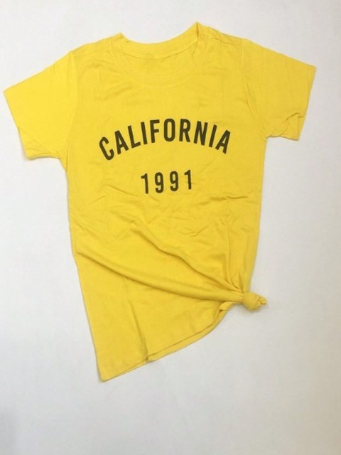 Blusa Camiseta Feminina California Manga Curta T-shirt Verâo