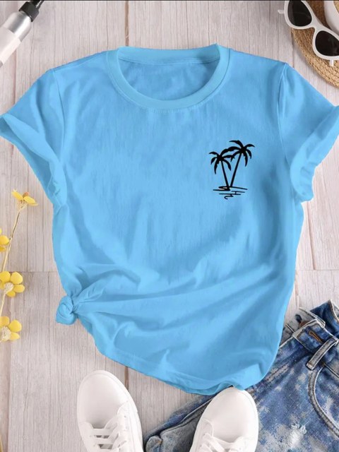 Blusa camiseta básico t-shirt coqueiro