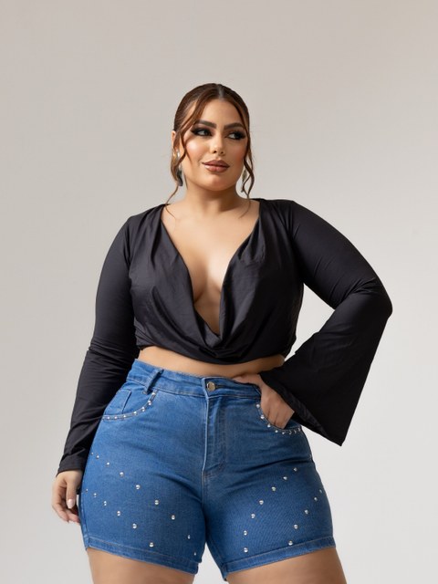 SHORT JEANS PLUS SIZE HOTFIX