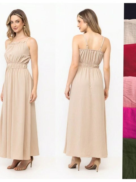 Vestido de alcinha cintura 074#