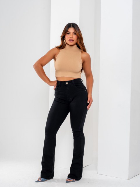 Calça Semi Flare Preta