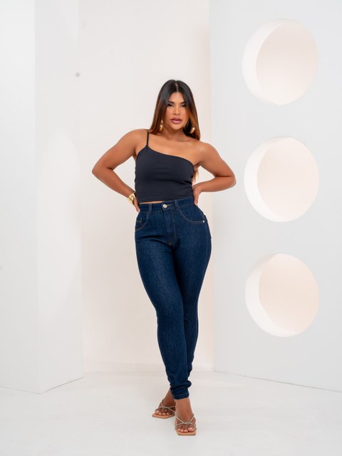 Calça skiny com lycra