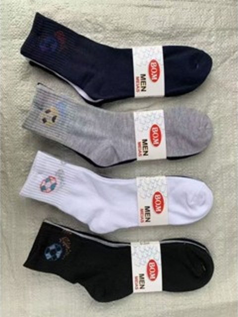 Kit 12 Pares de Meia Adulto Masculina Meias masculinas