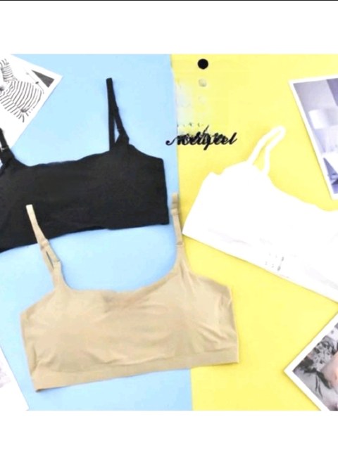 kit12 Sutiã Top Sem Costura  Ajustável / Sutien com Bojo Removível Alças Reguláveis