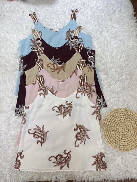 Regata com bordado feminina   Enzo