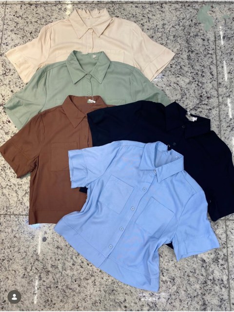 Camisa manga curta feminina    Enzo