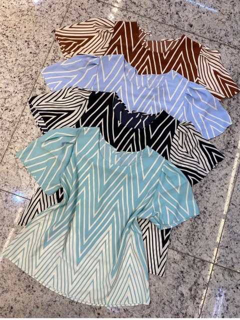 Blusa manga curta feminina   Enzo