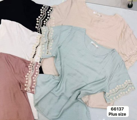 Blusa manga bordada feminina    Enzo