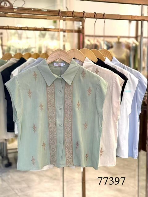 Camisa com bordado feminina    Enzo