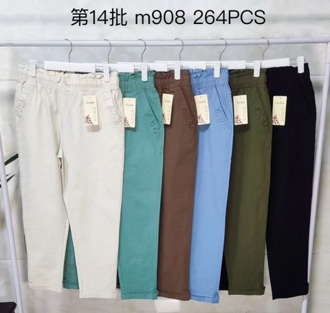 Calça com elástico tecido linho feminina    Enzo